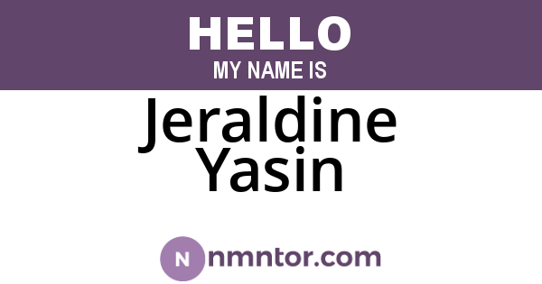 Jeraldine Yasin