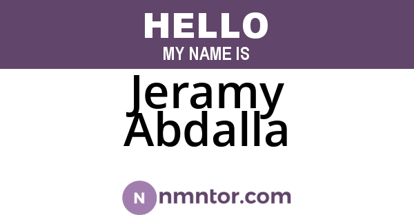 Jeramy Abdalla