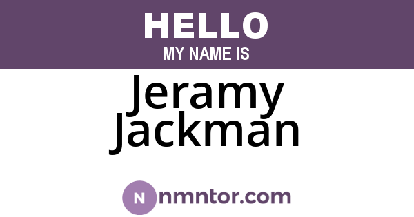 Jeramy Jackman