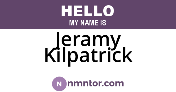 Jeramy Kilpatrick