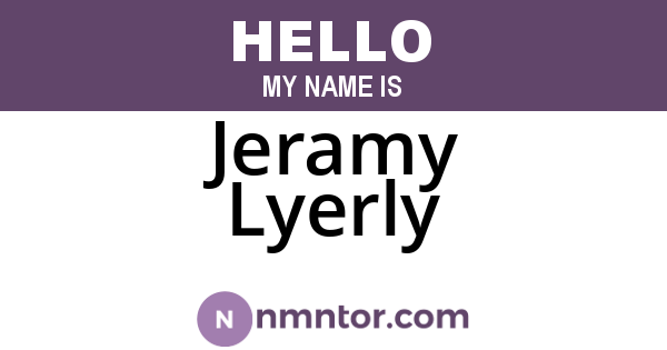 Jeramy Lyerly