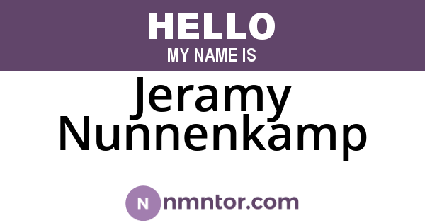 Jeramy Nunnenkamp