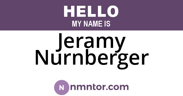 Jeramy Nurnberger