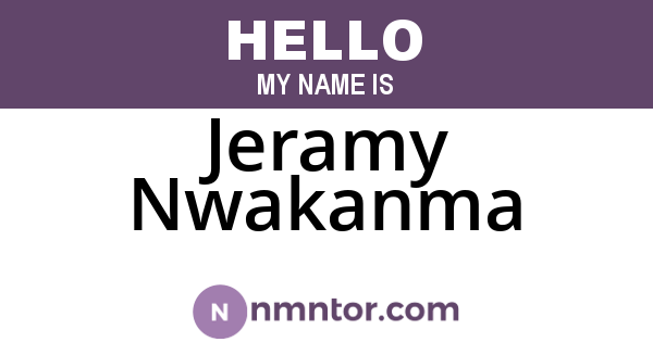 Jeramy Nwakanma