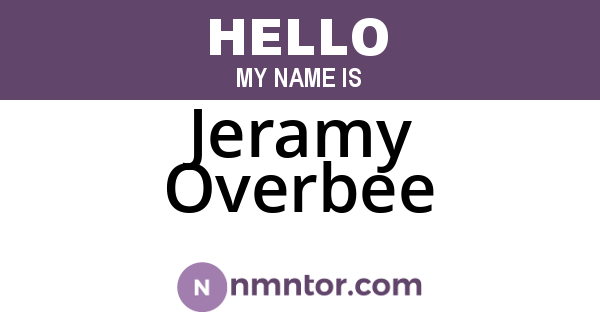 Jeramy Overbee
