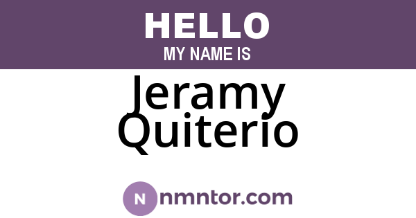 Jeramy Quiterio