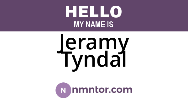 Jeramy Tyndal