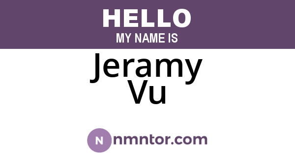 Jeramy Vu