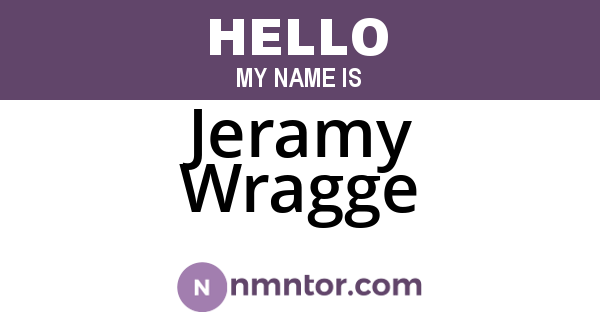 Jeramy Wragge