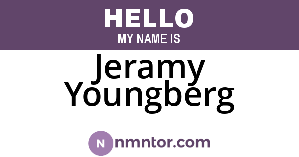 Jeramy Youngberg