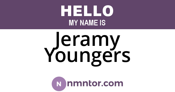 Jeramy Youngers