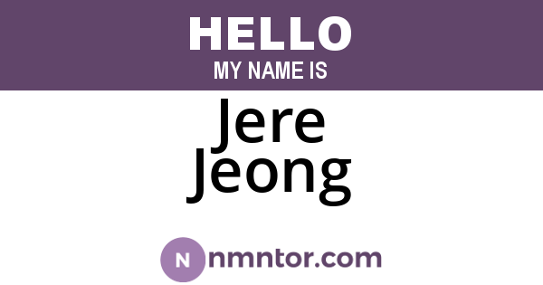 Jere Jeong
