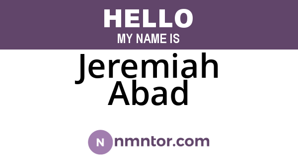 Jeremiah Abad