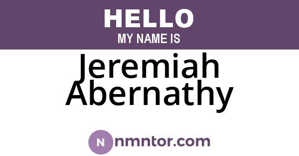 Jeremiah Abernathy