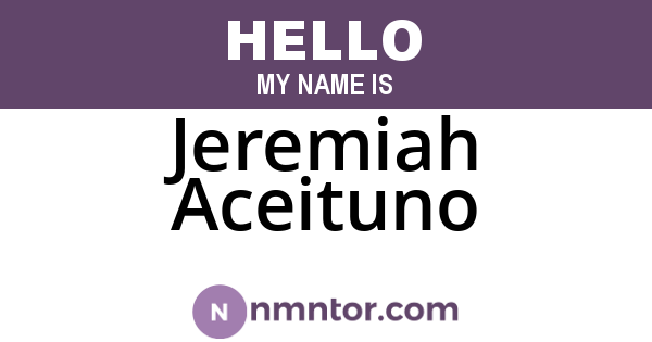 Jeremiah Aceituno