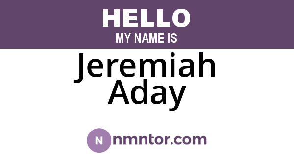 Jeremiah Aday
