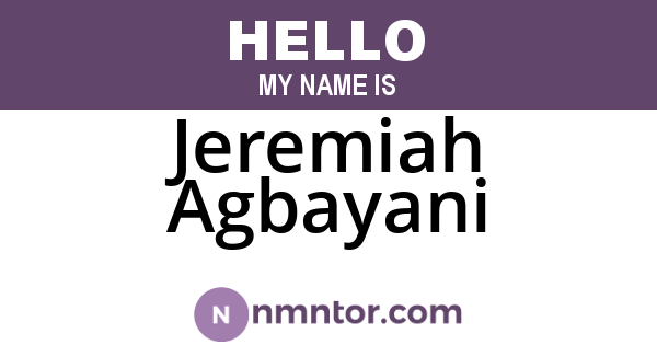 Jeremiah Agbayani
