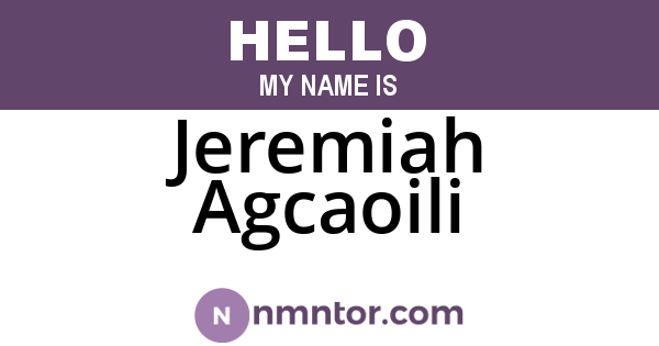 Jeremiah Agcaoili