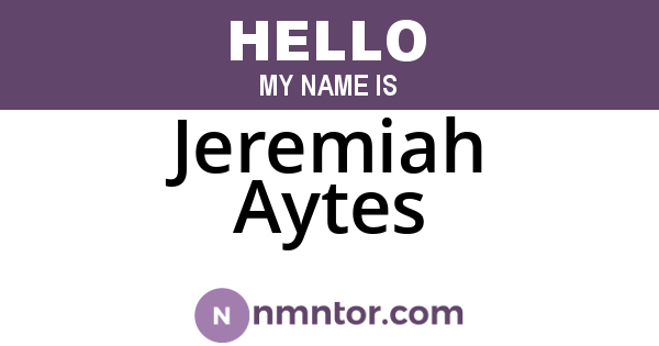 Jeremiah Aytes