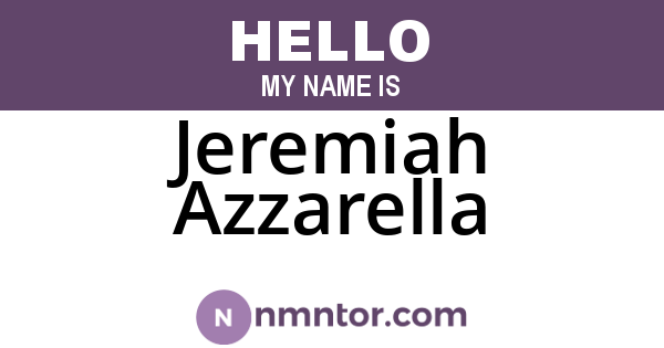 Jeremiah Azzarella