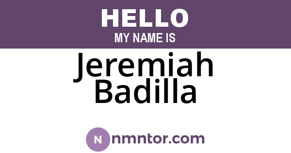 Jeremiah Badilla