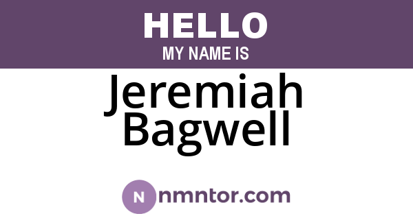 Jeremiah Bagwell