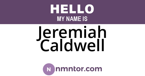 Jeremiah Caldwell