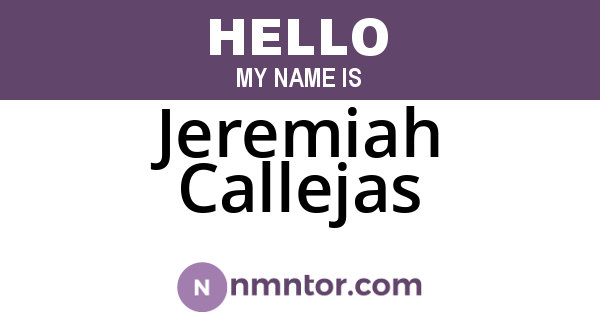 Jeremiah Callejas