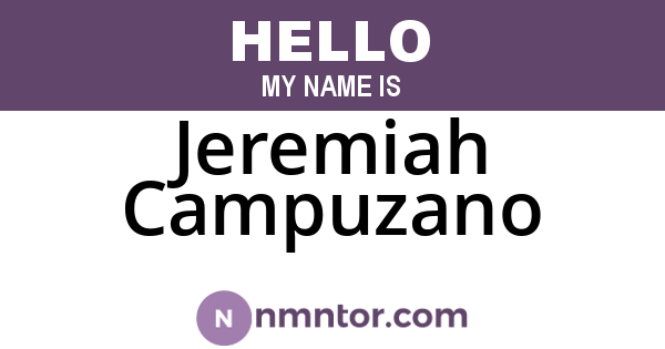 Jeremiah Campuzano