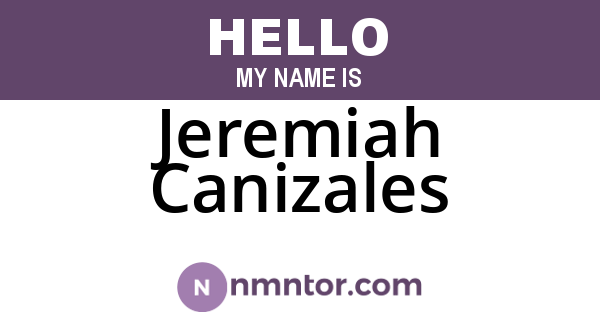 Jeremiah Canizales