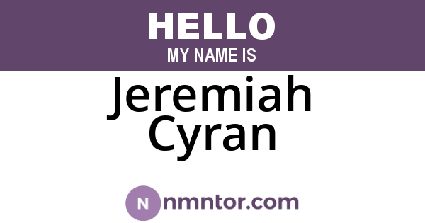 Jeremiah Cyran