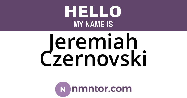 Jeremiah Czernovski