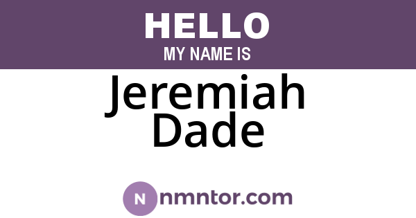 Jeremiah Dade