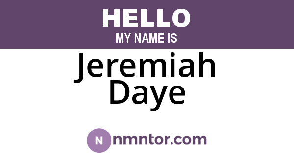 Jeremiah Daye