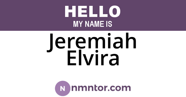 Jeremiah Elvira