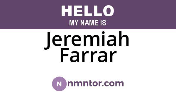 Jeremiah Farrar