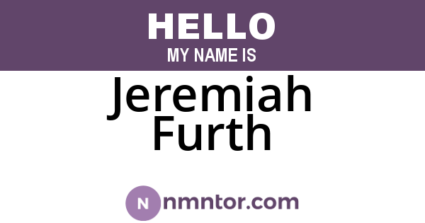 Jeremiah Furth