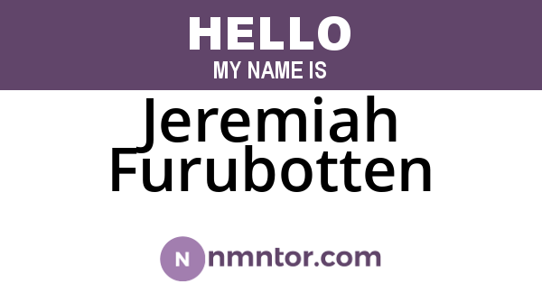 Jeremiah Furubotten