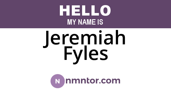 Jeremiah Fyles