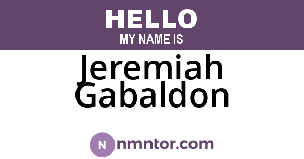 Jeremiah Gabaldon