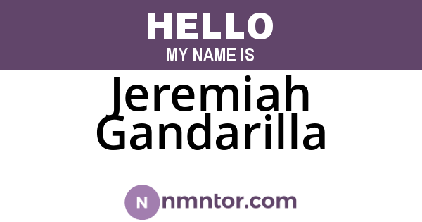 Jeremiah Gandarilla