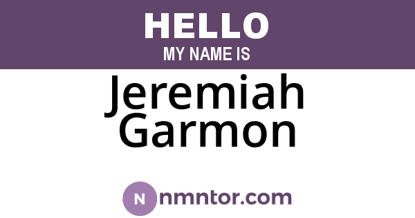 Jeremiah Garmon