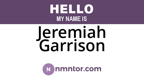 Jeremiah Garrison