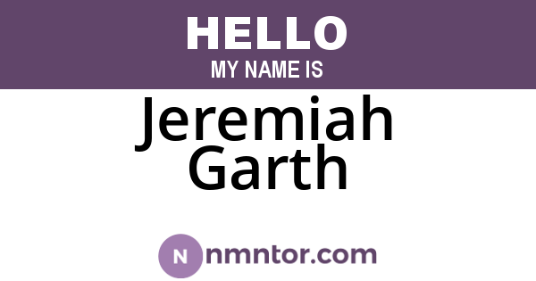 Jeremiah Garth