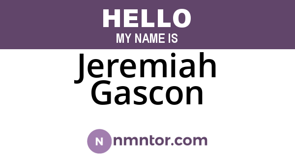 Jeremiah Gascon