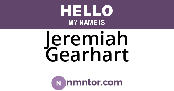 Jeremiah Gearhart