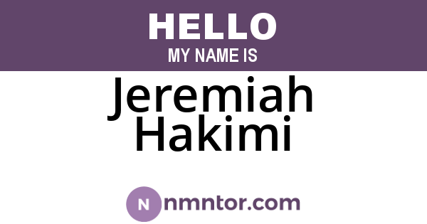 Jeremiah Hakimi