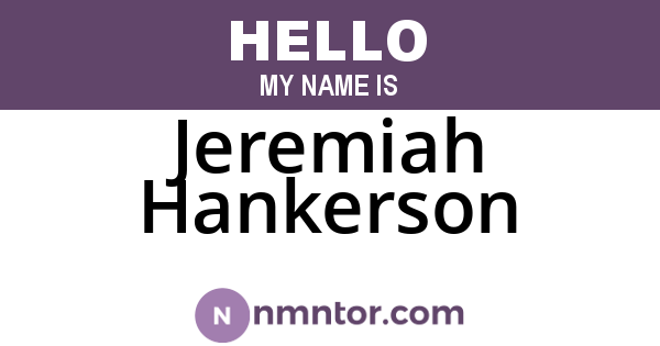 Jeremiah Hankerson