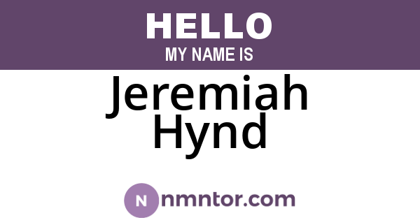 Jeremiah Hynd