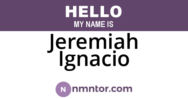 Jeremiah Ignacio